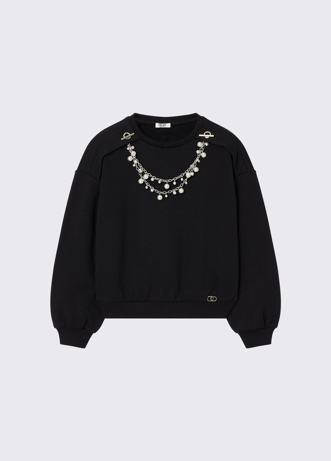 Sweatshirt with Jewel Accessories black Liu Jo - large image number 2