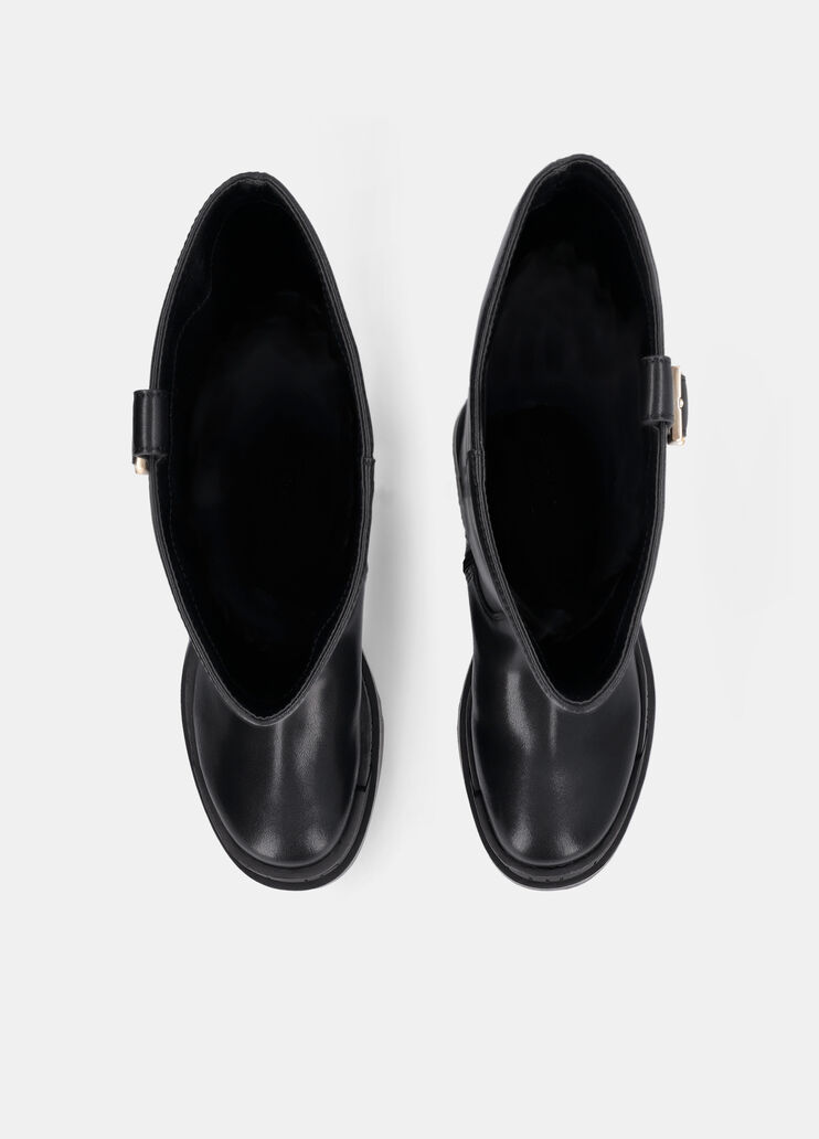 Knee-high leather boots black Liu Jo - large image number 4 Knee-high leather boots black Liu Jo - large image number 4