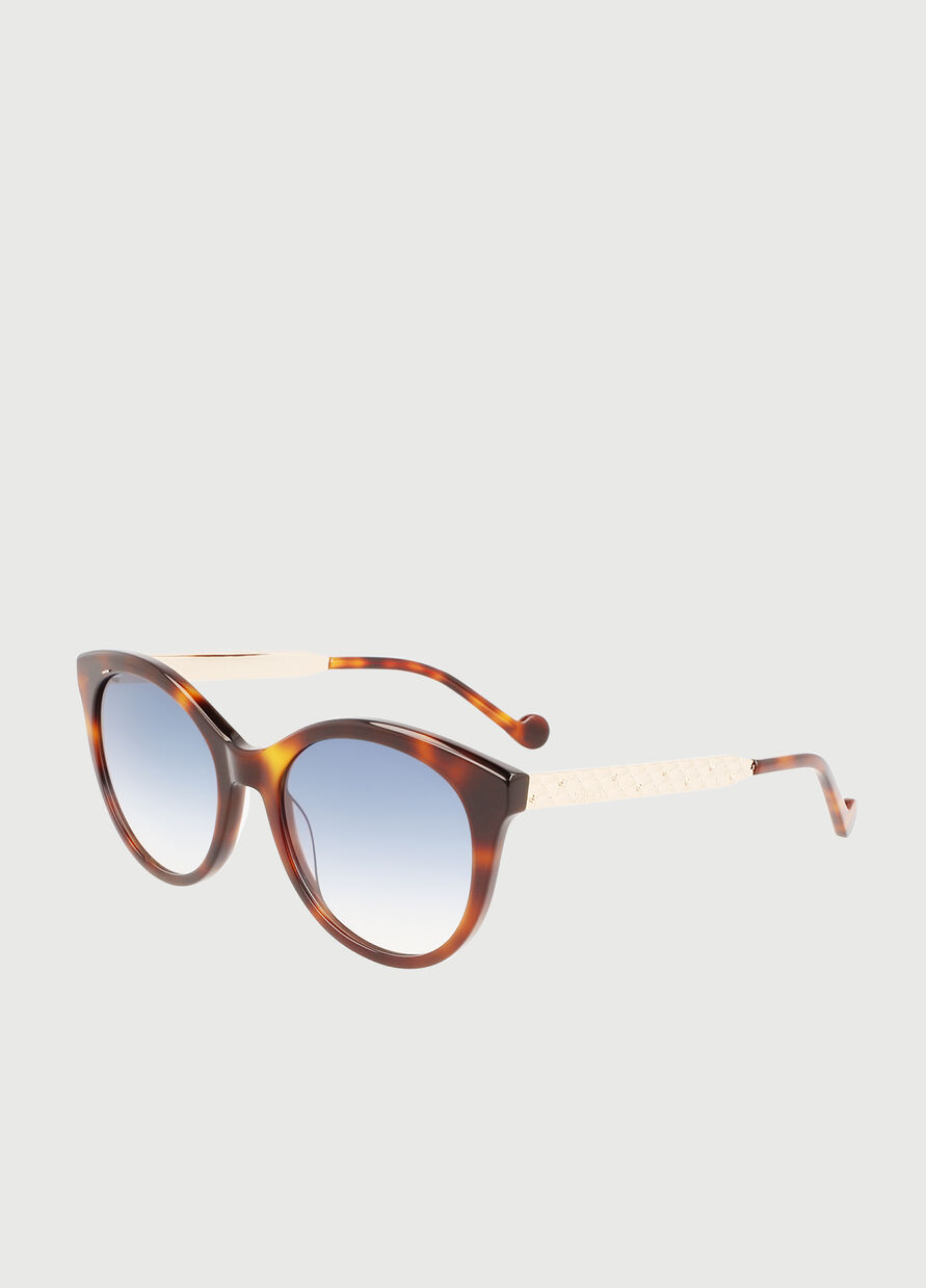 Lunettes De Soleil Liu Jo Cat Eye - Monture Et Verres Marron Clair - LJ681S - Neuves
