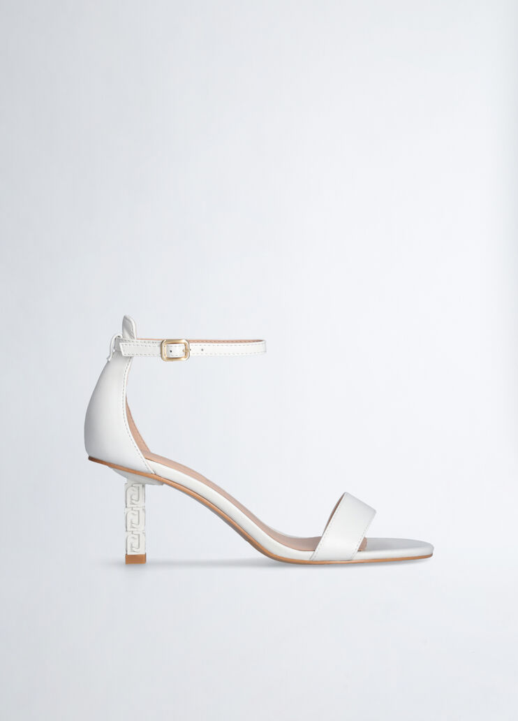 Sandals with branded heel white Liu Jo - medium Sandals with branded heel white Liu Jo - medium