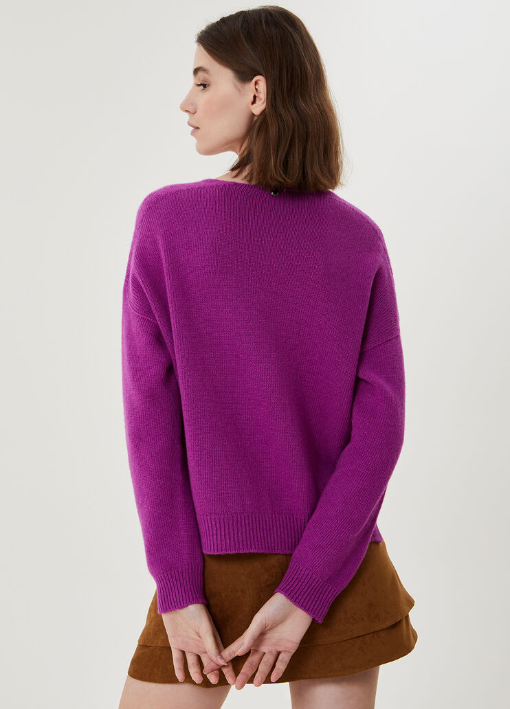 V-neck jumper Cyclamen Liu Jo - large image number 1