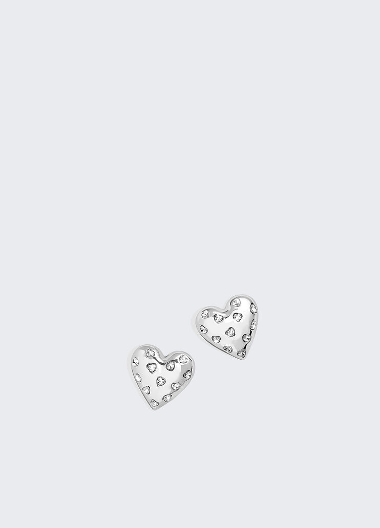 Heart-shaped earrings silver Liu Jo - medium Heart-shaped earrings silver Liu Jo - medium