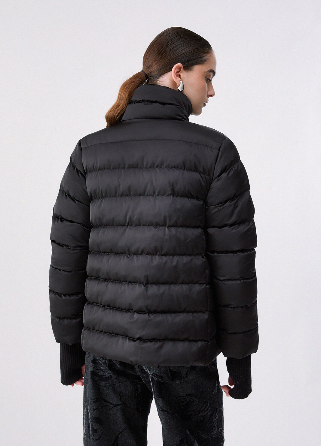 Padded Jacket in Glossy Nylon black Liu Jo - large image number 1