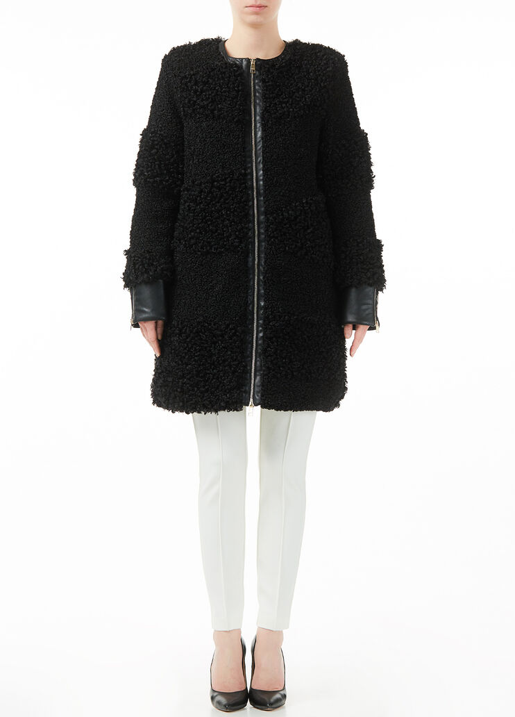 Manteau en fausse peau retournée Noir Liu Jo - large image number 0 Manteau en fausse peau retournée Noir Liu Jo - large image number 0