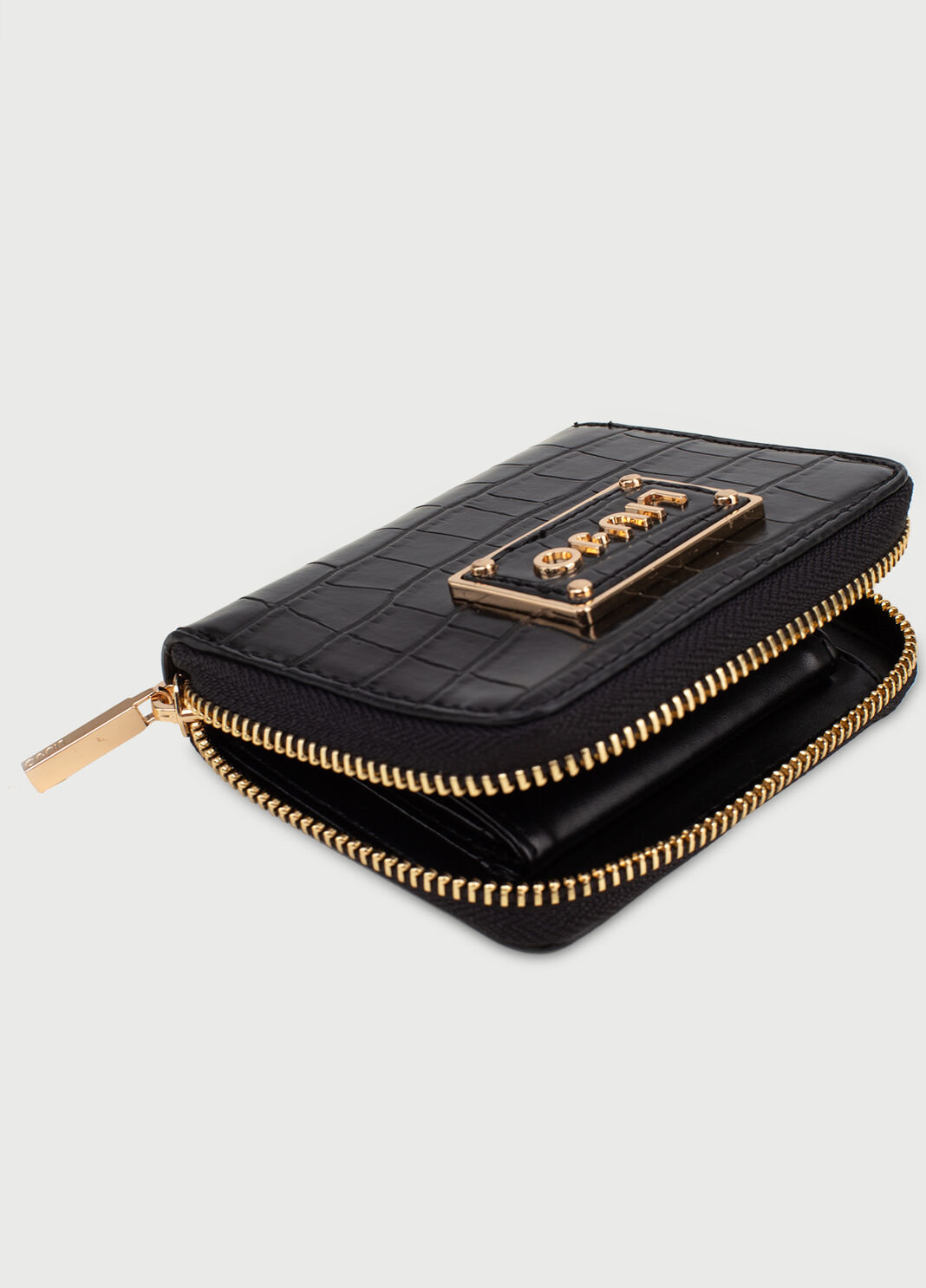 Small crocodile effect wallet Black Liu Jo - large image number 3