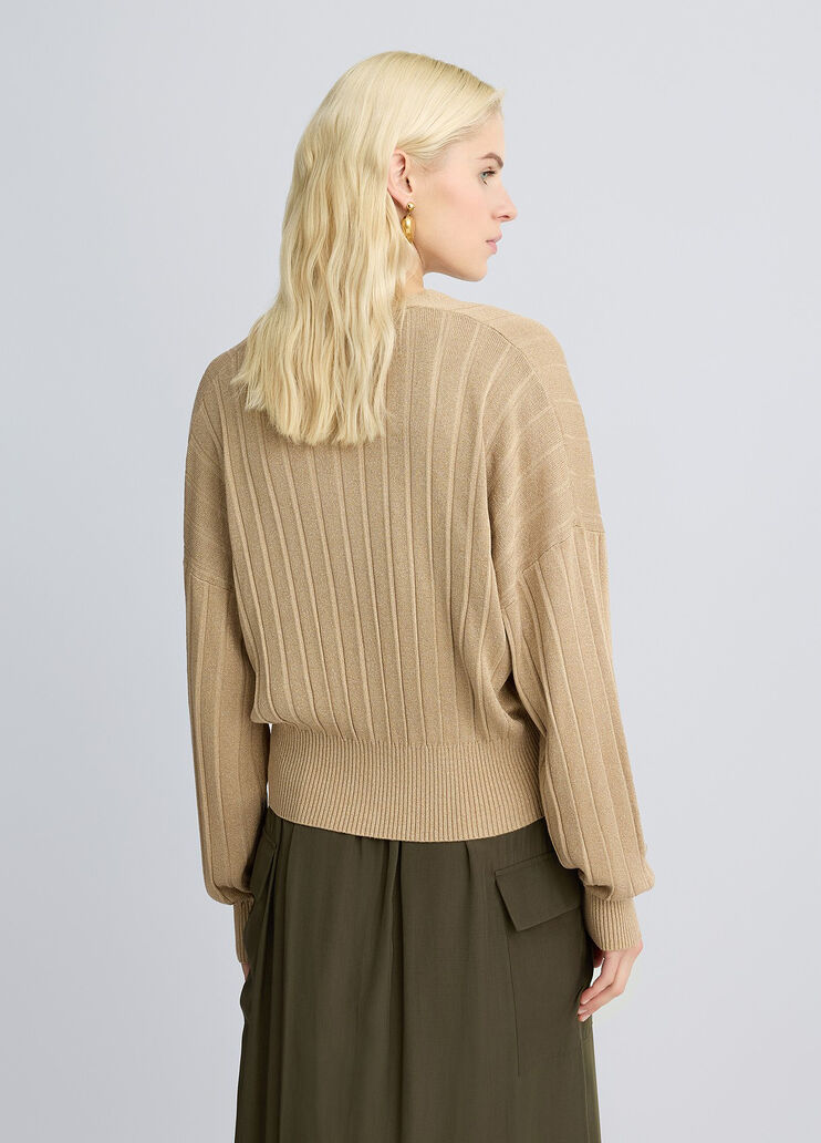 Lurex® cardigan  beige Liu Jo - large image number 1 Lurex® cardigan  beige Liu Jo - large image number 1