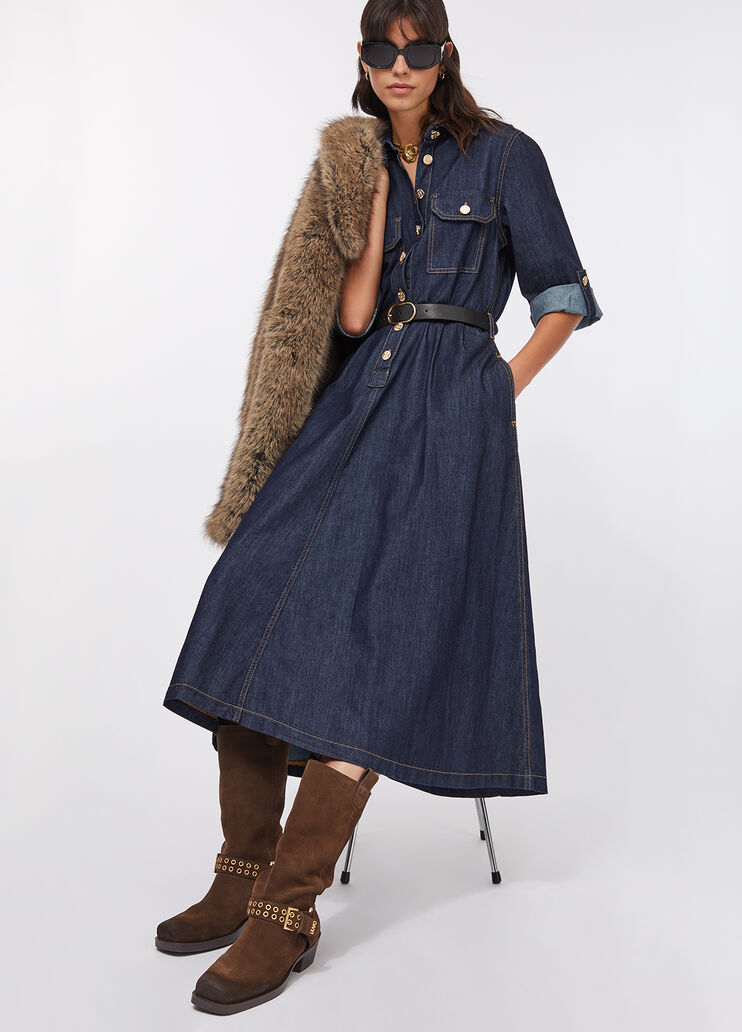 Hemdblusenkleid aus Denim Klassische Waschung Liu Jo - large image number 2