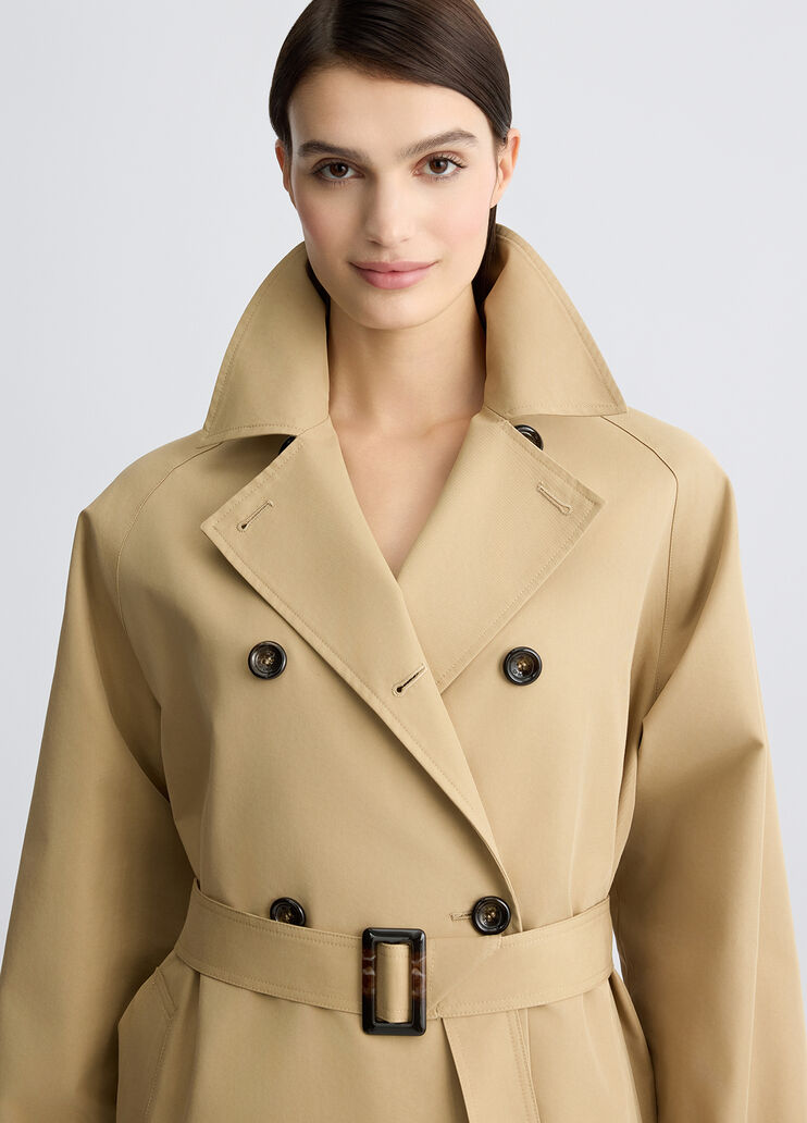 Double-breasted trenchcoat with belt beige Liu Jo - large image number 2 Double-breasted trenchcoat with belt beige Liu Jo - large image number 2