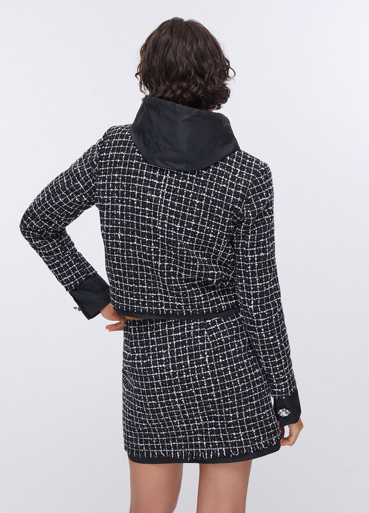 Giacca boxy in boucl&eacute; nero Liu Jo - medium