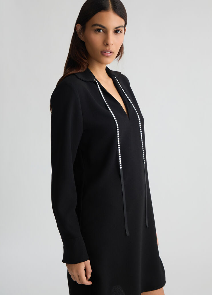 Dress with gemstones black Liu Jo - large image number 3 Dress with gemstones black Liu Jo - large image number 3