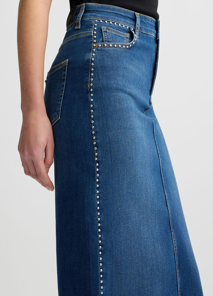 Denim skirt with studs dark denim Liu Jo - large image number 3 Denim skirt with studs dark denim Liu Jo - large image number 3