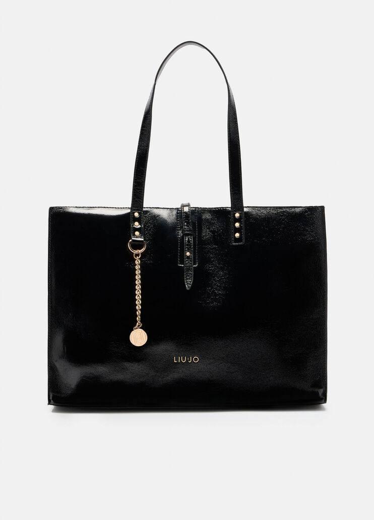 Bolso tote grande brillante negro Liu Jo - medium Bolso tote grande brillante negro Liu Jo - medium