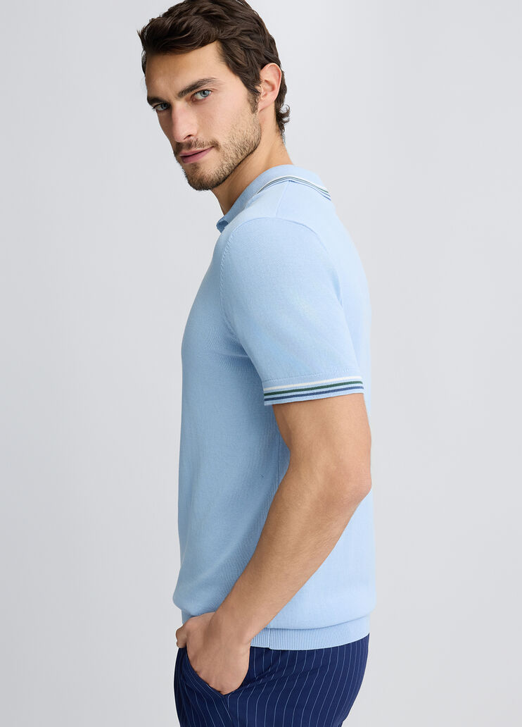 Light blue knit polo shirt light blue Liu Jo - large image number 3 Light blue knit polo shirt light blue Liu Jo - large image number 3