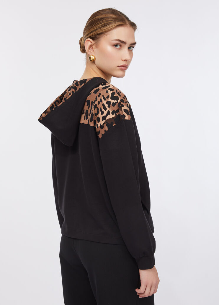 Sweatshirt with buttons black Liu Jo - large image number 1