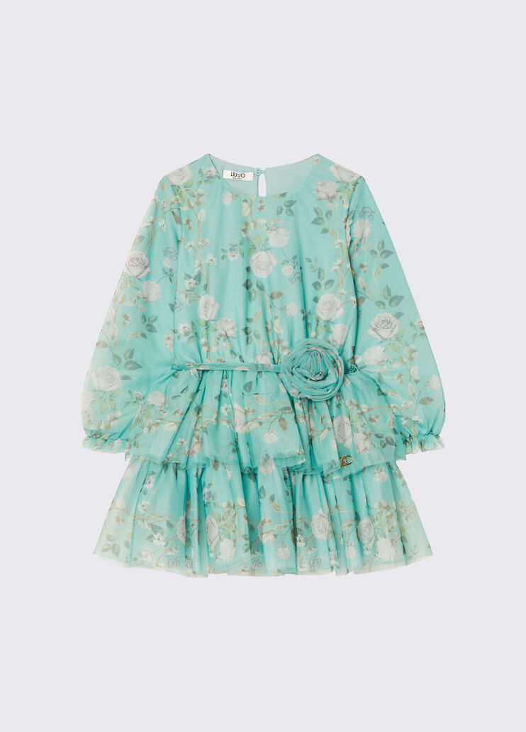 Short printed tulle dress green Liu Jo - medium