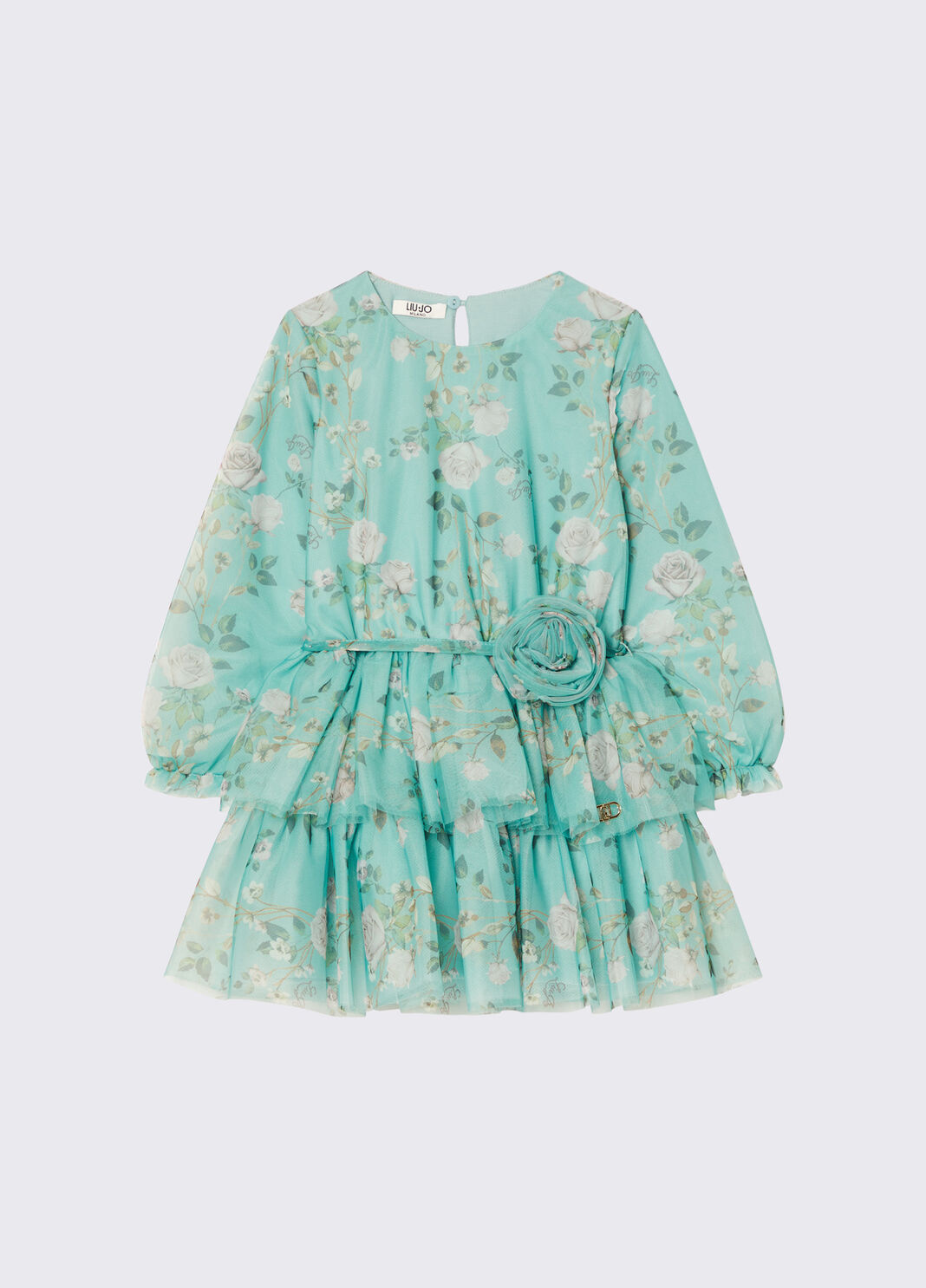 Short printed tulle dress green Liu Jo - large image number 3