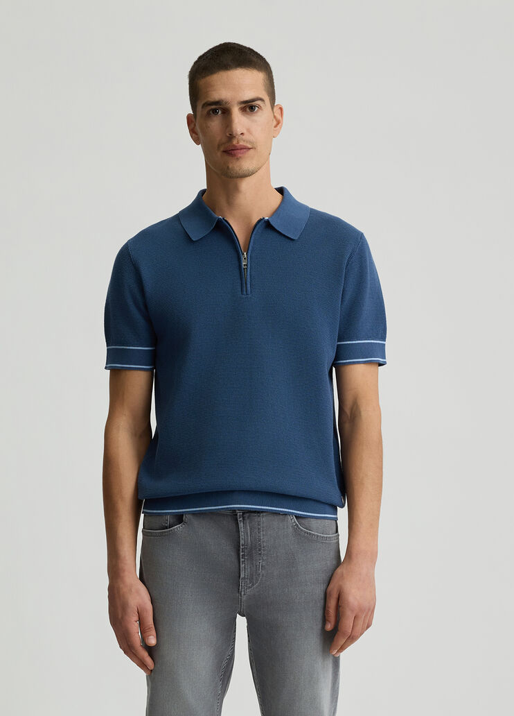 Cotton pique polo-shirt blue Liu Jo - medium