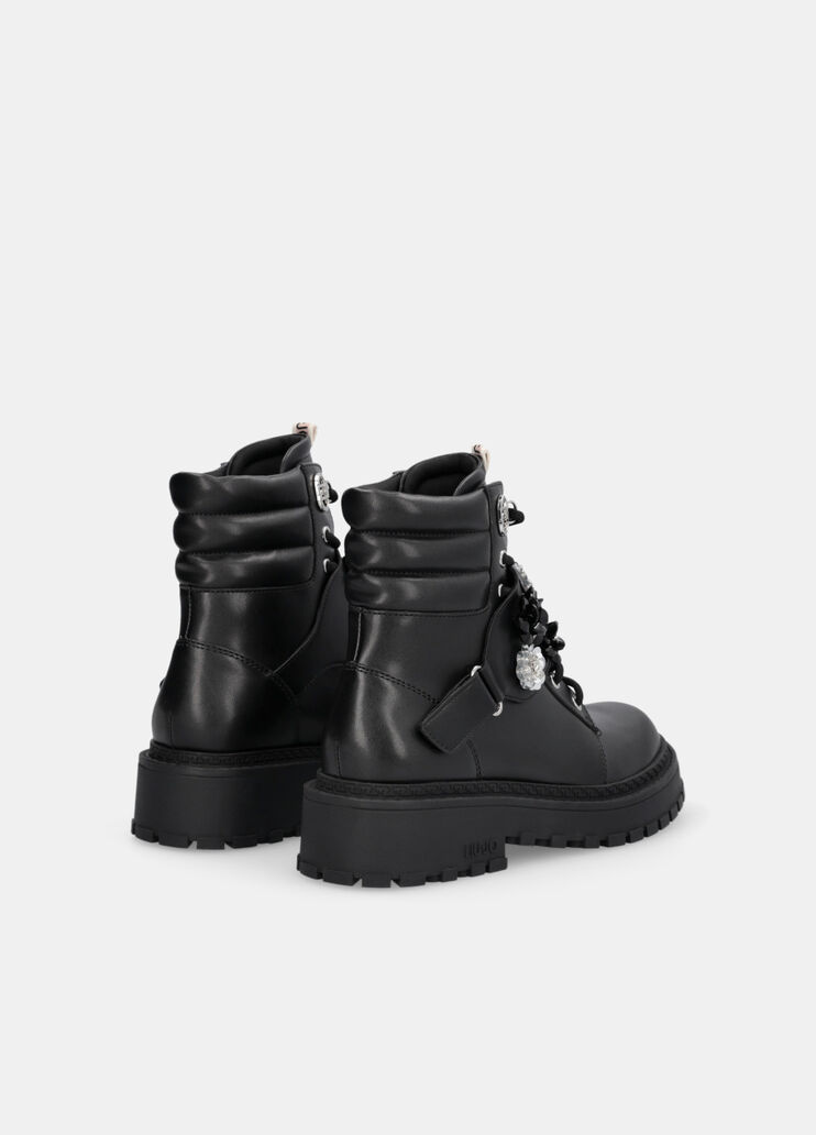 Schnürstiefel mit Schmuckapplikationen Schwarz Liu Jo - large image number 3