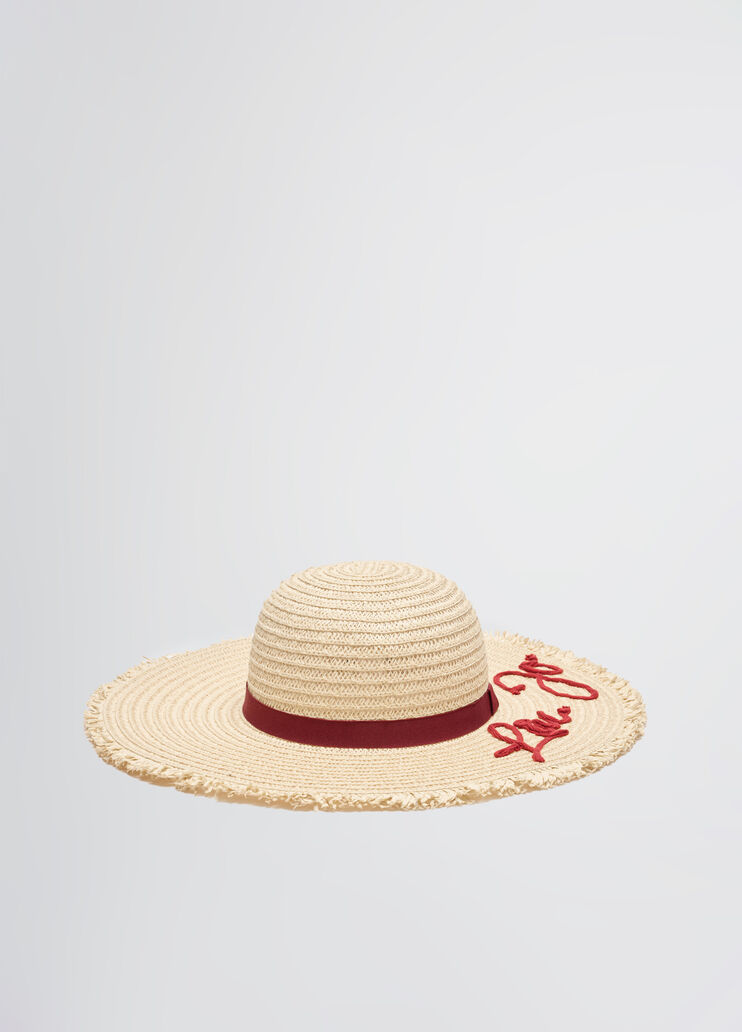Raffia hat with logo red Liu Jo - medium Raffia hat with logo red Liu Jo - medium