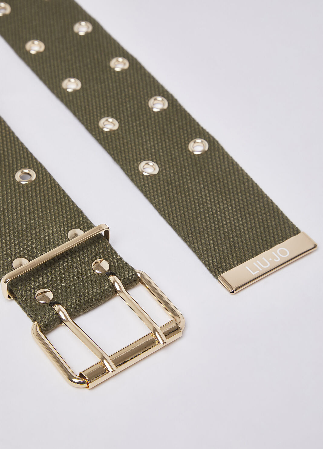 Eyelet belt olive green Liu Jo - large image number 3