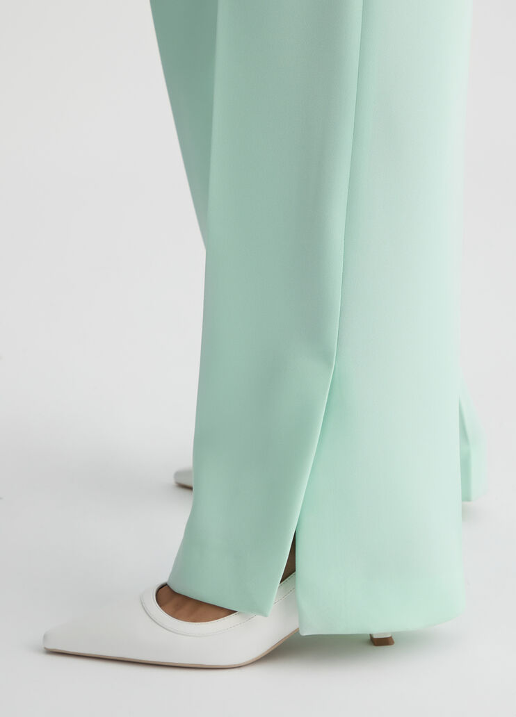 Mint green trousers with slit mint Liu Jo - large image number 3 Mint green trousers with slit mint Liu Jo - large image number 3