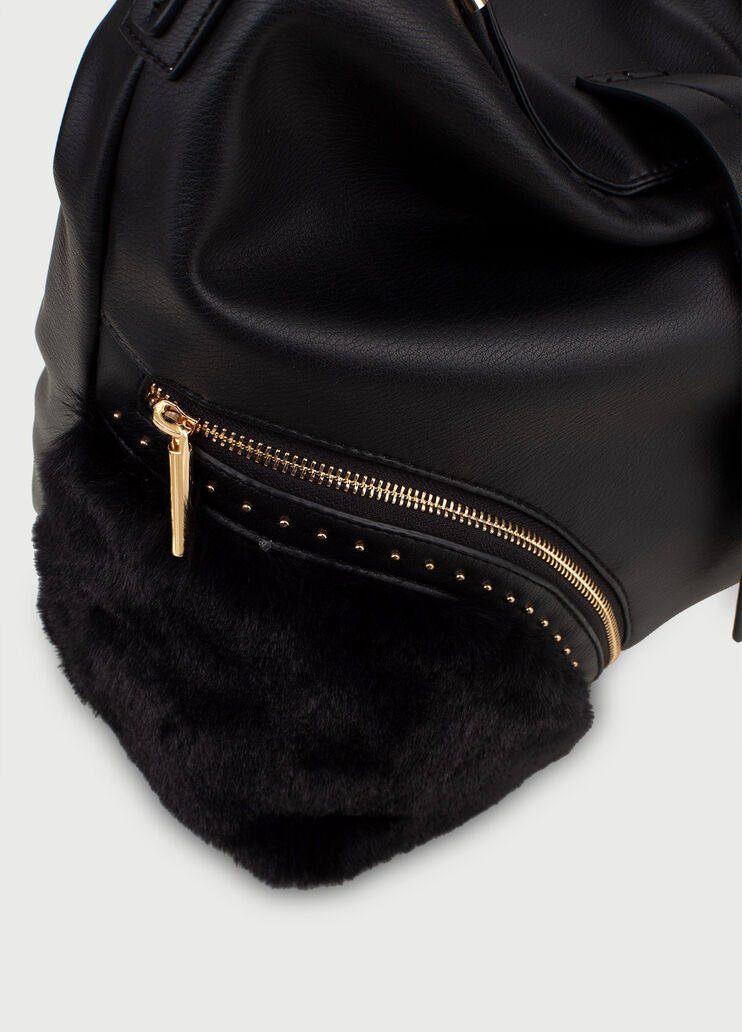 Faux Fur Shoulder Bag