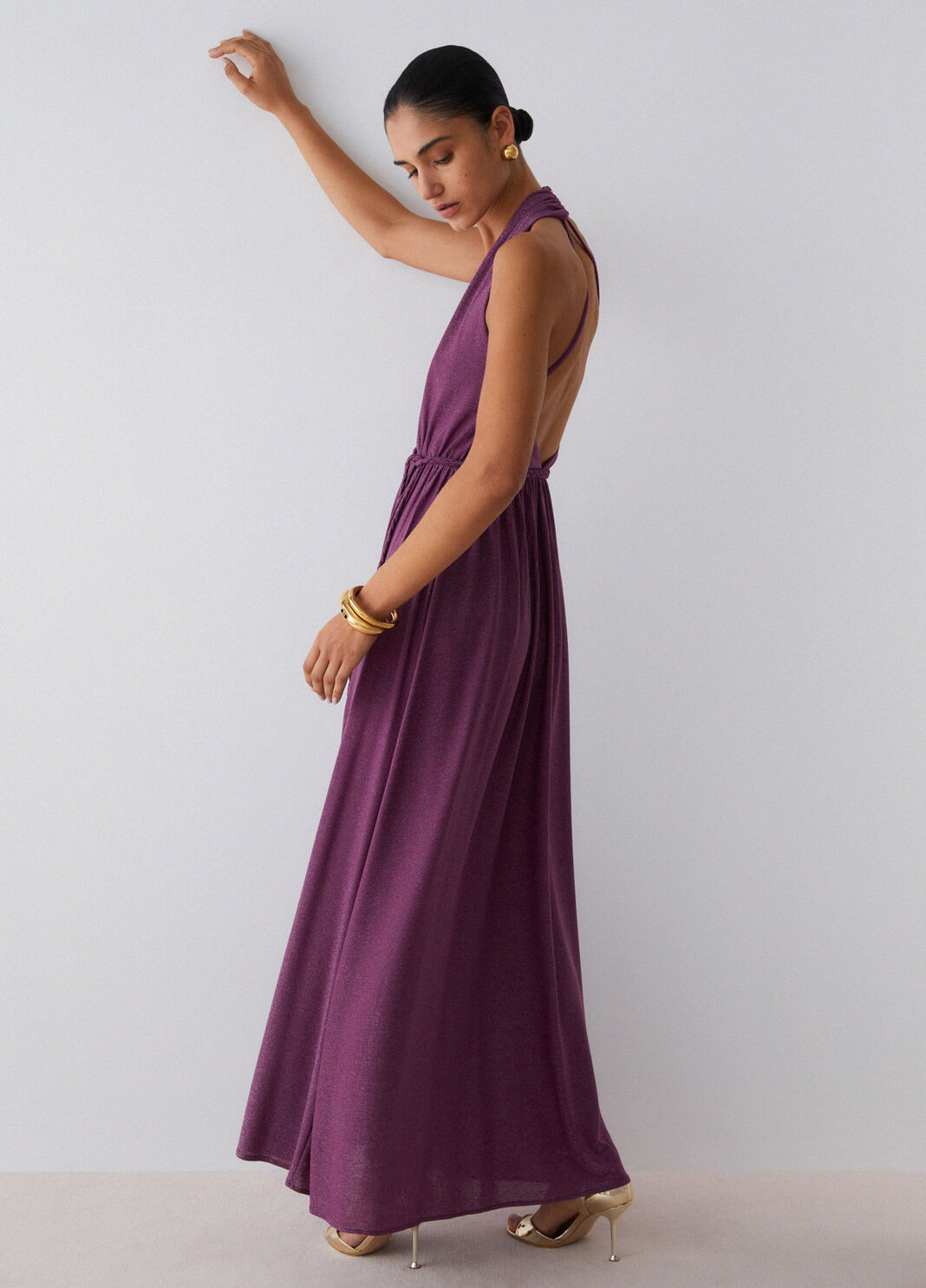 Langes Lurexkleid Violett Liu Jo - large image number 2
