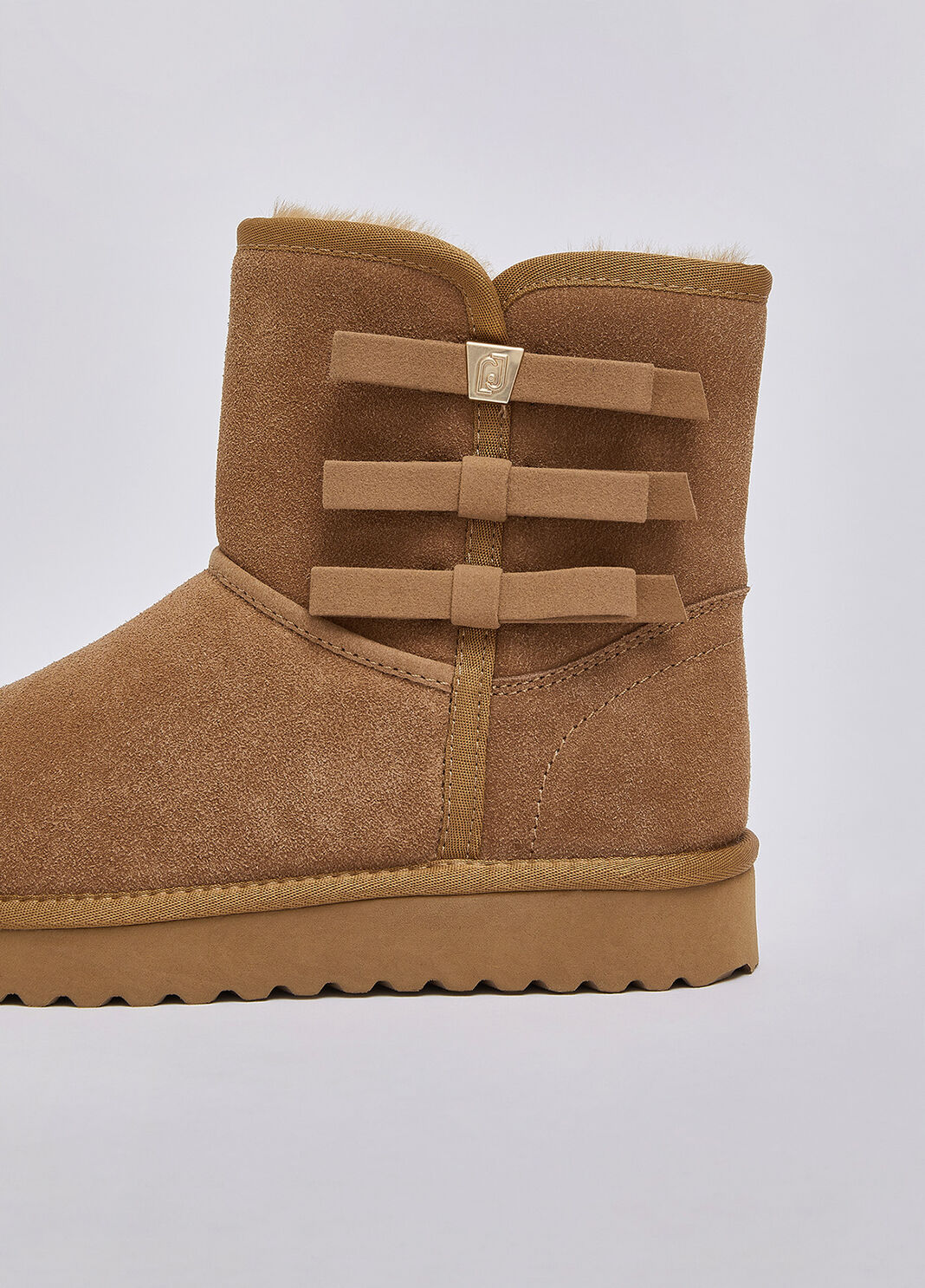 Stivaletti in suede con fiocchi cognac Liu Jo - large image number 4
