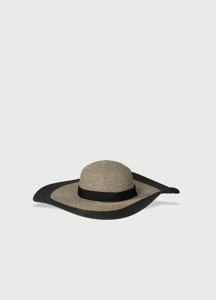 Cappello di paglia a tesa larga Nero/oro Liu Jo - large image number 0