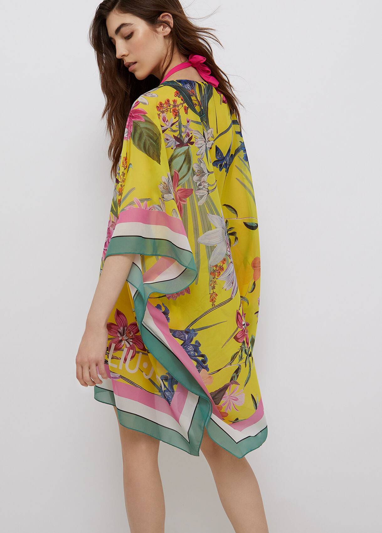 Kaftano kimono con stampa all over