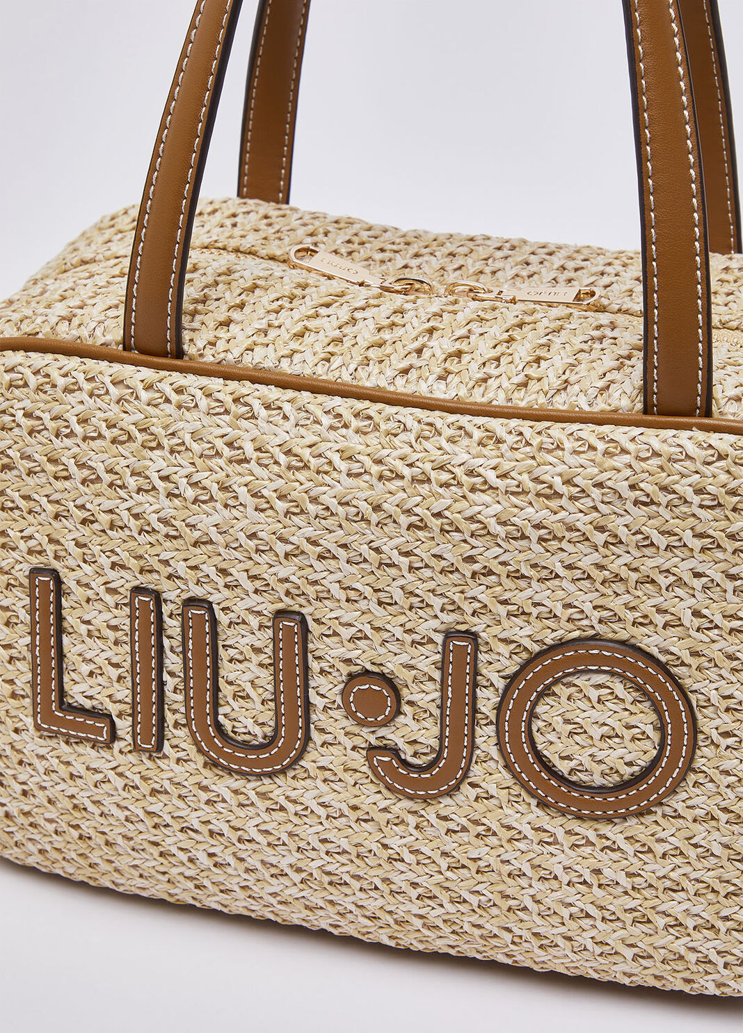 Medium bowling raffia bag beige Liu Jo - large image number 4