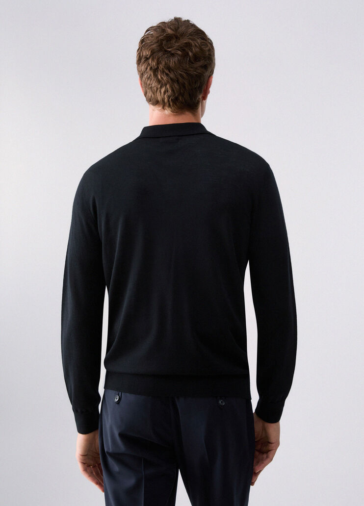 Polo en laine m&eacute;rinos noir Liu Jo - medium