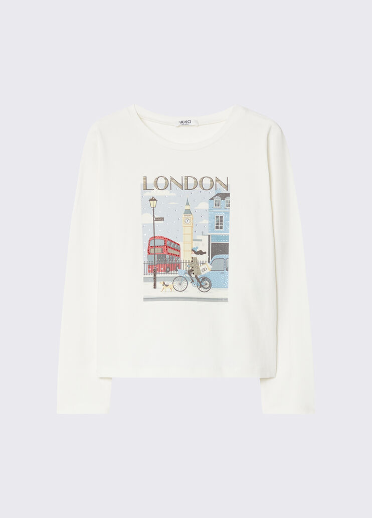 T-shirt из джерси с принтом  Liu Jo - medium