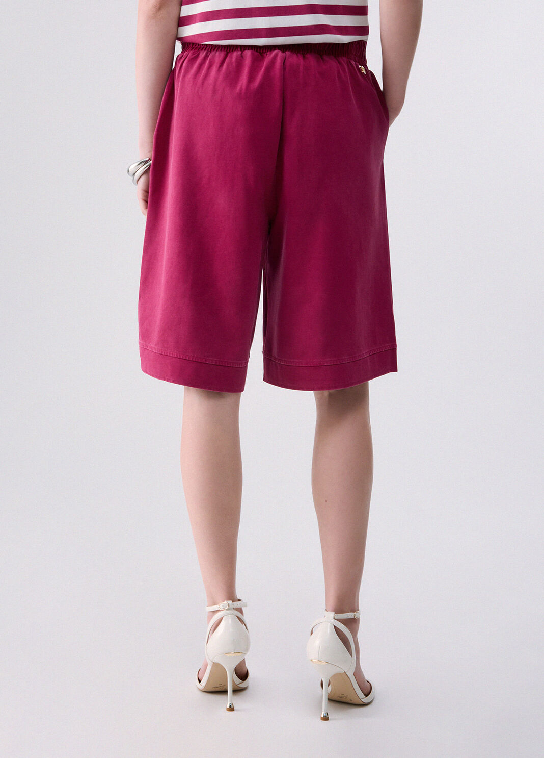 Shorts with rhinestones red Liu Jo - large image number 1