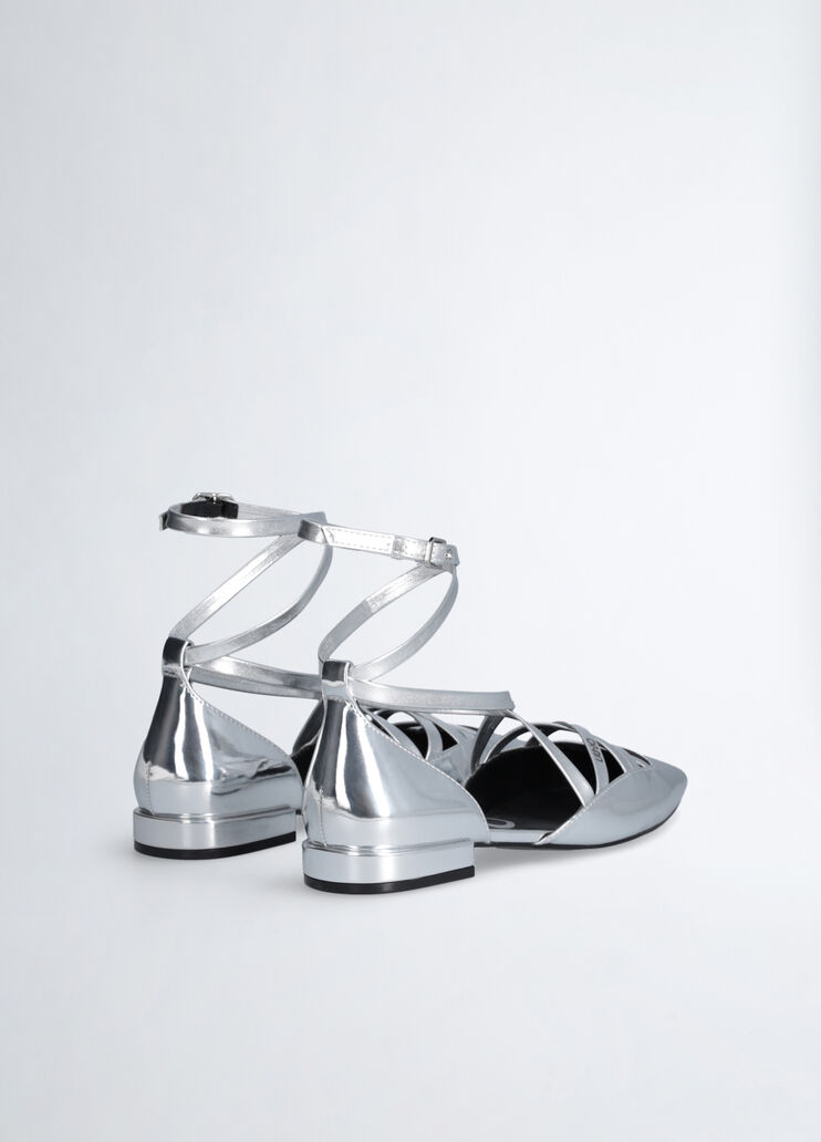 Ballerines effet miroir avec bride argent Liu Jo - large image number 1