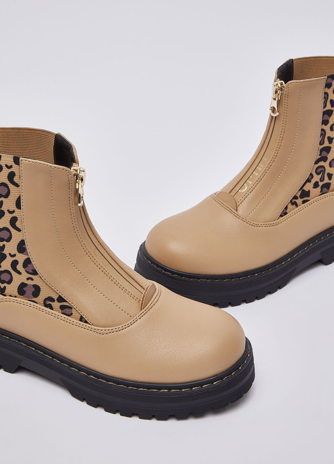 Stiefeletten mit Detail Animalprint Sand Liu Jo - large image number 6
