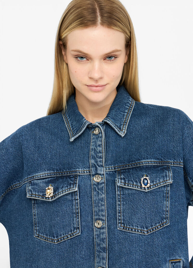 Veste en denim denim bleu foncé Liu Jo - large image number 2