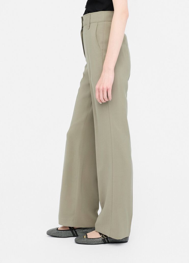 Straight gabardine trousers asparagus Liu Jo - large image number 3