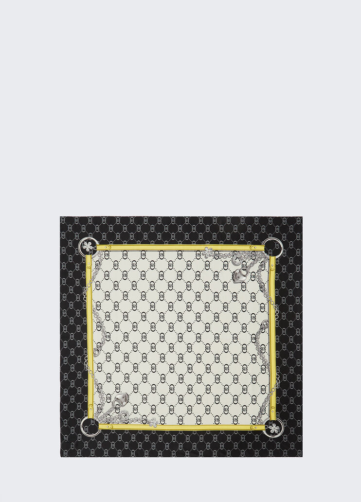 Foulard avec logo monogramme noir Liu Jo - large image number 3 Foulard avec logo monogramme noir Liu Jo - large image number 3