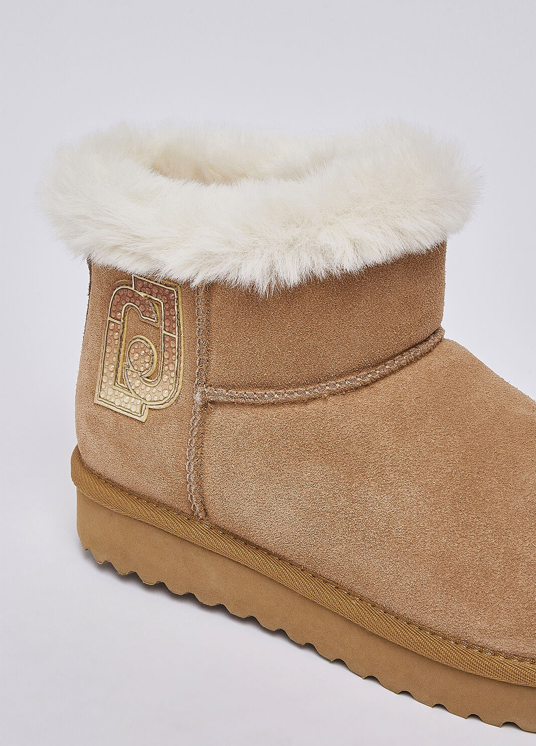 Ankle boots n suede with logo cognac Liu Jo - large image number 5