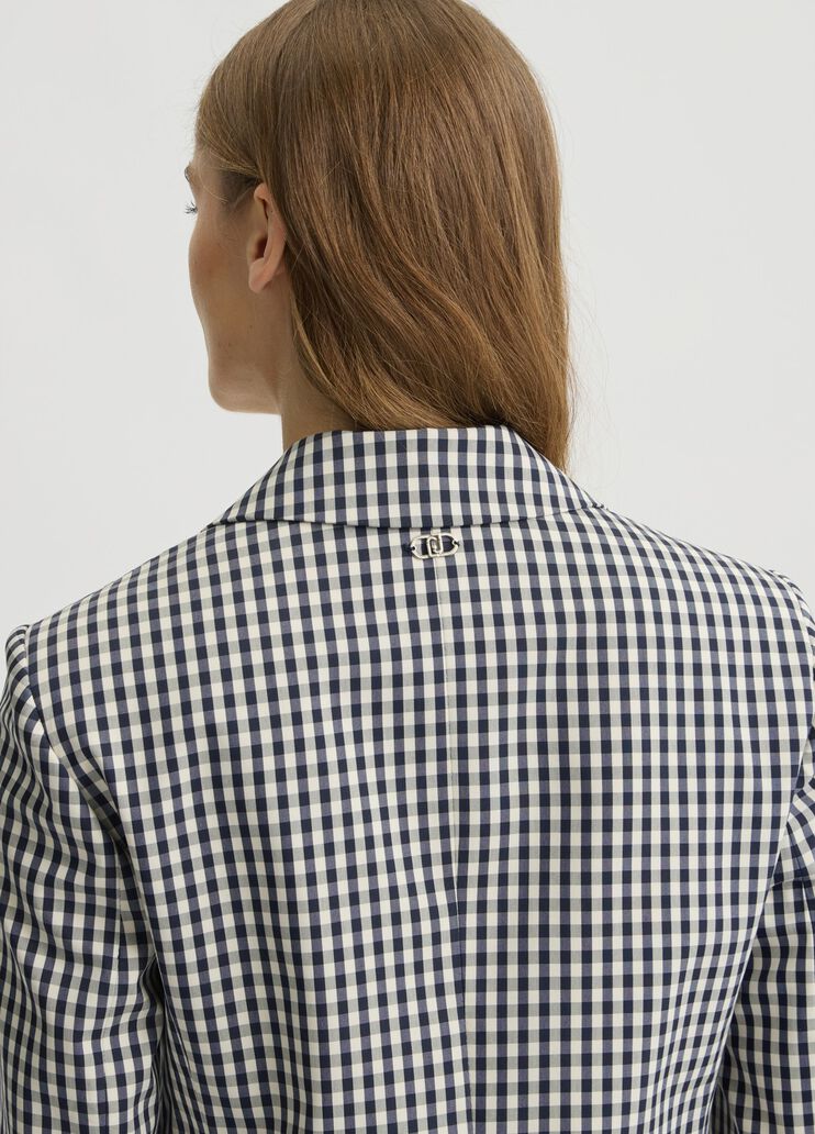 Chequered blazer  blue/white vichy Liu Jo - large image number 4 Chequered blazer  blue/white vichy Liu Jo - large image number 4