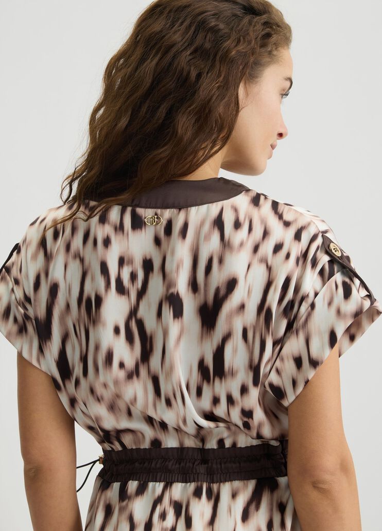 Printed satin dress animal print Liu Jo - large image number 4 Printed satin dress animal print Liu Jo - large image number 4