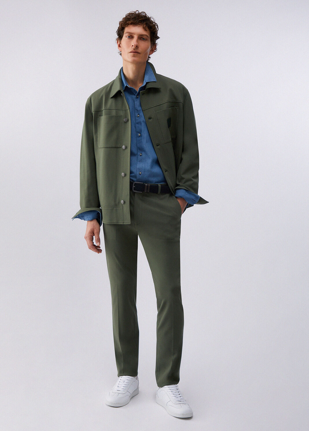 Jersey chinos thyme green Liu Jo - large image number 5