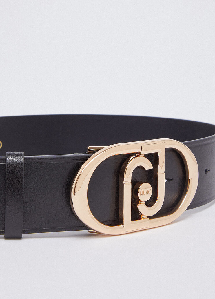 Leather bustier belt black/gold Liu Jo - medium