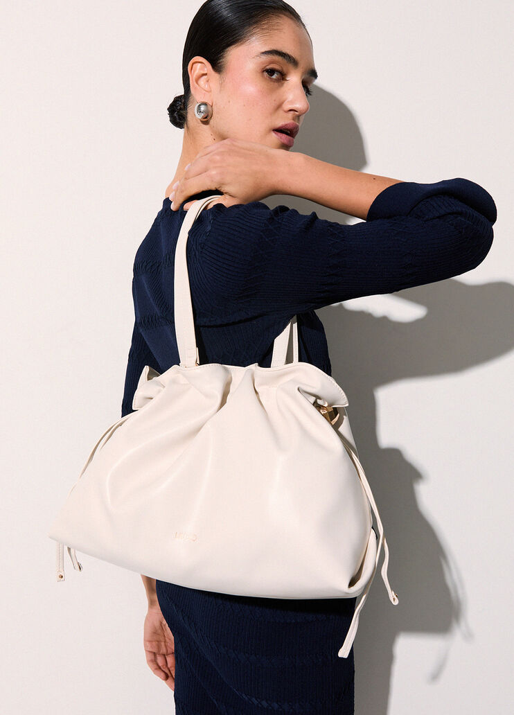 Sac port&eacute; &eacute;paule Riccy grand cr&egrave;me Liu Jo - medium