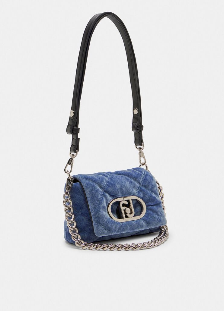 Small velvet LaPuffy bag light denim Liu Jo - large image number 2 Small velvet LaPuffy bag light denim Liu Jo - large image number 2