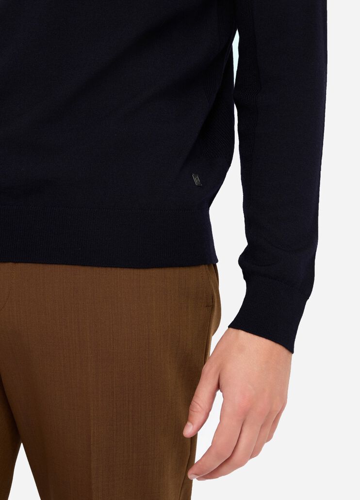 Wool polo shirt dark blue Liu Jo - large image number 4 Wool polo shirt dark blue Liu Jo - large image number 4
