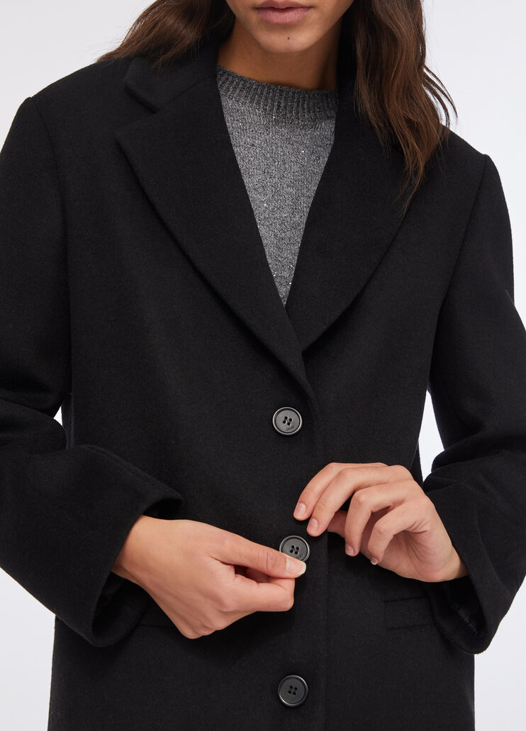 Manteau en laine noir Liu Jo - large image number 3