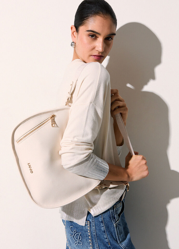 Mittelgro&szlig;e Tasche mit Rei&szlig;verschluss Creme Liu Jo - medium