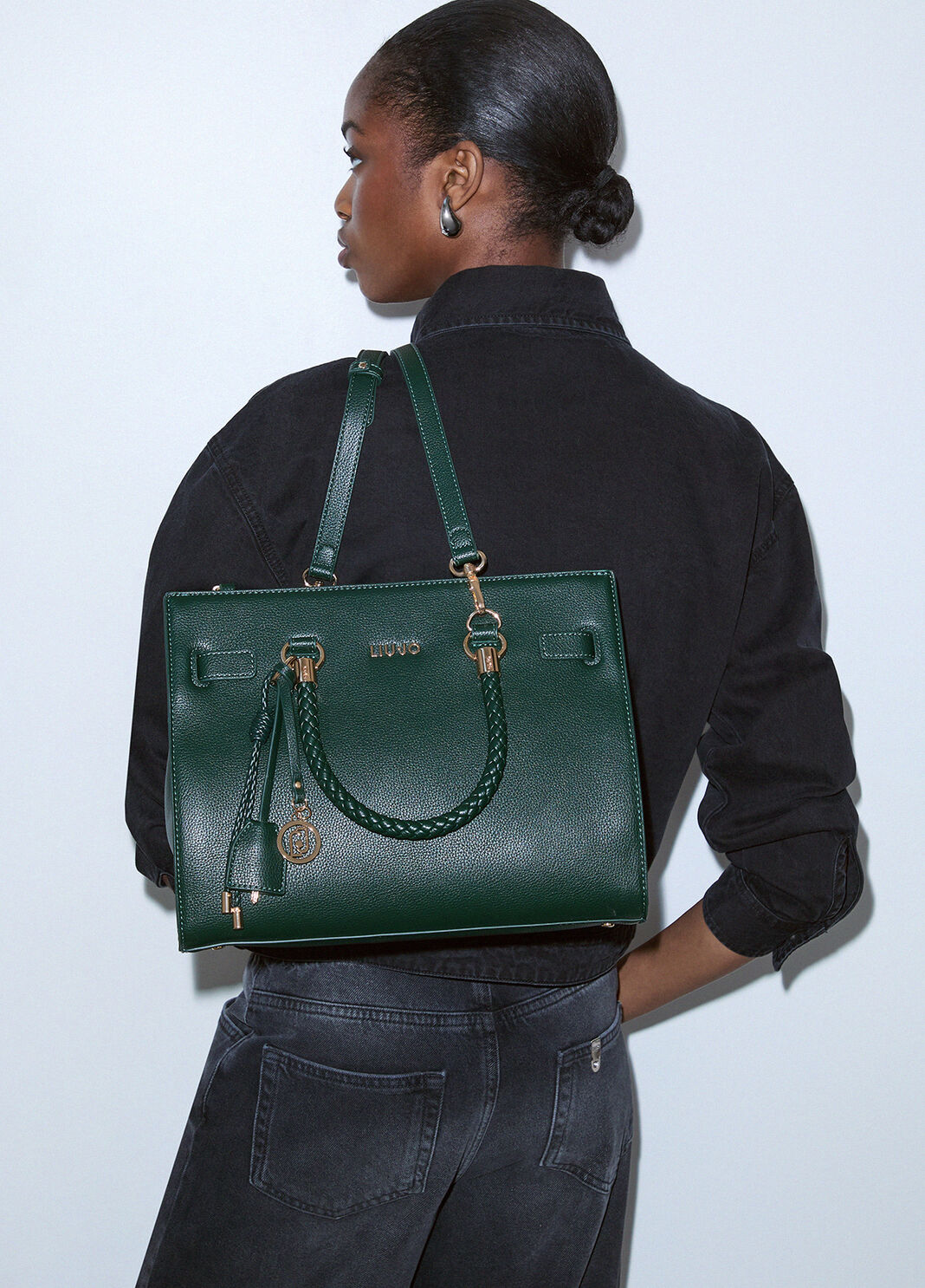 Medium satchel bag dark green Liu Jo - large image number 0